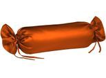 Nackenrollenbezug FLEURESSE "Colours", rot (chili), B:15cm L:40cm, Mako-Satin, Obermaterial: 100% Baumwolle, Kissenbezüge, Nackenrollenbezug, Mako Satin, glänzend, glatt, Premium Qualität