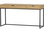 Schreibtisch WOOOD "Silas", natur, schwarz, natur, B:140cm H:74cm T:44cm, Tische, Schreibtisch