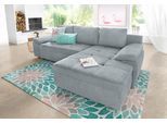 Ecksofa HOME AFFAIRE "Labene L-Form", grau (hellgrau), B:270cm H:82cm T:90cm, Struktur fein (95% Polyester, 5% Polyamid);Luxus-Microfaser ALTARA NUBUCK (100% Polyester);Kunstleder SOFTLUX / Struktur (100% Polyester);Struktur (100% Polyester);Flachgewebe (95% Polyester, 5% Polyamid), Sofas, Ecksofa, wahlweise mit Bettfunktion und Bettkasten, auch als XXL-Variante