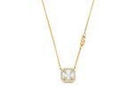 Kette mit Anhänger MICHAEL KORS "Schmuck Geschenk Silber 925 PREMIUM", gelbgoldfarben, kristallweiß, Halsketten, Damen, Silber 925 (Sterlingsilber), L: 45 B: 1mm, mit Zirkonia (synth.), B:1mm
