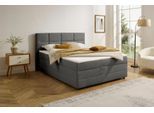Boxbett OTTO HOME "Fillmore inkl. Bettkasten, Liegefläche 140 und 180x200 cm", grau, B:154cm L:210cm, Komplettbetten, inkl. Topper, erhältlich in verschiedenen Farben, Topseller