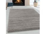 Hochflor-Teppich AYYILDIZ TEPPICHE "FLUFFY 3500", beige, B:280cm H:50mm L:370cm, Polypropylen (PP), Teppiche, Langflor, Shaggy, uni, robust, auch in rund erhältlich, Wohnzimmer
