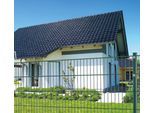 Einstabmattenzaun PEDDY SHIELD, grün, H:100cm, Stahl, Zaunelemente, 100 cm hoch, 10 Matten für 20 m Zaun, mit 11 Pfosten