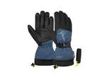 Skihandschuhe REUSCH "Down Spirit GORE-TEX", Damen, Gr. 10.5, schwarz, gelb, 50% Polyester, 45% Ziegenleder, mehrfarbig, Handschuhe, mit höchster Wärmestufe