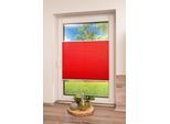 Plissee K-HOME "Klemmfix Pisa" Gr. 24, rot, B:85cm H:130cm, Obermaterial: 100% Polyester, Plissees, Crushed-Optik