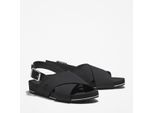 Sandale TIMBERLAND "MALIBU WAVES BASIC BACKSTRAP SANDAL", Damen, Gr. 41,5, schwarz (jet schwarz), Leder, Schuhe Sandale, aus Leder