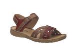 Sandale JOSEF SEIBEL "Ivy 08, rot-kombi", Damen, Gr. 38, rot (rot, kombi), Obermaterial: 100% Rindsleder Leather cow., Schuhe Sandale