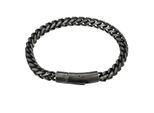 Gliederarmband TRUE REBELS "TR340" Gr. 21, schwarz (retro), Armbänder, Herren, 21, Edelstahl, Gliederarmband