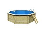 Karibu , Naturfarben , Holz , Kiefer , 124 cm , Pools & Wasserspaß, Pools, Aufstellpools