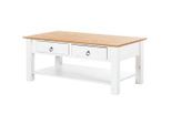 Mid.you , Weiß , Holz , Kiefer , 2 Schublade(n) Schubladen , rechteckig , 45x60x110 cm , Stauraum, offenes Fach , Wohnzimmer, Wohnzimmertische, Couchtische, Couchtische Holz