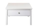 Livetastic , Weiß , Holz , Kiefer , massiv , 1 Schublade(n) Schubladen , quadratisch , 70x47x70 cm , Wohnzimmer, Wohnzimmertische, Couchtische, Couchtische Holz