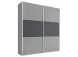 Möbelix , Anthrazit, Grau , Holzwerkstoff , 8 Fächer , 2 Schublade(n) Schubladen , 167x222x68 cm , Lga, Goldenes M, BQ - Bündnis für Qualität, Made in Germany , in verschiedenen Größen erhältlich, in verschiedenen Holzdekoren erhältlich , Schlafzimmer, Kleiderschränke, Schwebetürenschränke