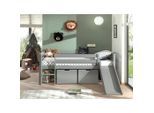 Vipack , Grau , Holz, Holzwerkstoff , Kiefer , 90x200 cm , nicht verstellbar ,