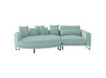 Livetastic , Türkis , Textil , Füllung: Daunen, Silikon,Silikon , 283x150 cm , Made in EU , Rücken echt , Wohnzimmer, Sofas & Couches, Sofas, Big Sofas