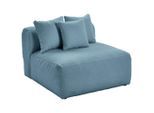 Livetastic , Blau , Textil , 100x70x122 cm , Made in EU , erweiterbar, Rücken echt, individuell planbar , Wohnzimmer, Sofas & Couches, Sofas, Weitere Sofas, Modulare Sofas