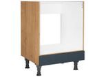 Nobilia , Blau, Eichefarben , Holzwerkstoff , einzeln stellbar , 60.0x87.0x56.0 cm , Blauer Engel, Pefc, DGM-Klimapakt, Made in Germany, Goldenes M ,