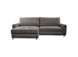 Mid.you , Graubraun , Textil , Ottomane links, L-Form , 265x162 cm , Made in EU , Liegefunktion, Rücken echt ,