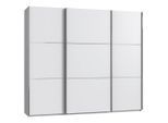 Möbelix , Weiß, Edelstahlfarben , Holzwerkstoff , 7 Fächer , 250x216x65 cm , BQ - Bündnis für Qualität, Made in Germany, DIN EN ISO 9001 , in verschiedenen Größen erhältlich, in verschiedenen Holzdekoren erhältlich ,