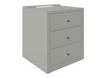 Möbelix , Silberfarben , Kunststoff, Glas, Textil, Holzwerkstoff , 3 Schublade(n) Schubladen , 48x56x45.5 cm , Soft-Close-System ,
