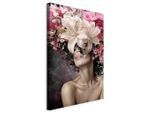 artgeist , Braun, Pink , Holz, Textil , Kiefer , rechteckig , 60x90x1.2 cm , Keilrahmen ,