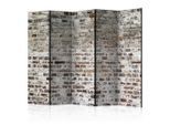 artgeist , Grau, Mehrfarbig , Holz, Kunststoff, Textil , Kiefer , massiv , Mauer , 225x172x3 cm , Motiv auf Vorder- und Rückseite, Akustikschaumstoff , Kleinmöbel, Paravents