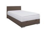 Möbelix , Schlammfarben , Holz, Metall, Textil , Buche , vollmassiv , H2 , 120x200 cm , Topper durchgehend ,