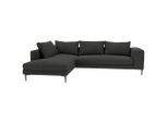 Trendmanufaktur , Graphitfarben , Textil , Füllung: Schaumstoff, Silikon , Ottomane links, L-Form , 295x210 cm , Made in EU , Stoffauswahl, seitenverkehrt erhältlich, Hocker erhältlich, Rücken echt ,