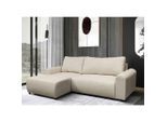 Mid.you , Beige , Textil , Ottomane links, L-Form , 250x160 cm , Made in EU , Liegefunktion ,