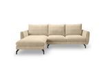 Mid.you , Beige , Textil , Füllung: Kaltschaum , L-Form , 259x165 cm , Made in EU, FSC MIX ,