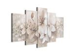 artgeist , Beige , Textil, Holzwerkstoff , rechteckig , 100x50x1.2 cm , Keilrahmen , Dekoration, Bilder & Rahmen, Bilder, Blumen Bilder