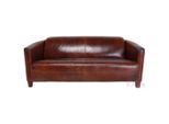 Kare-Design , Braun , Leder , Echtleder , Rindleder , Kautschukholz , Vintage , 176x70x83 cm , Wohnzimmer, Sofas & Couches, Sofas, 3er Sofas