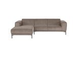 Mid.you , Taupe , Textil , Ottomane links, L-Form , 262x183 cm , Made in EU ,