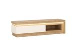 Möbelix , Eichefarben, Weiß Hochglanz , Holzwerkstoff , 1 Schublade(n) Schubladen , 130x41.7x42 cm ,