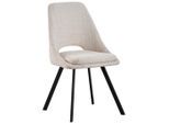 Mid.you , Beige , Holz, Metall, Textil , Pappel , Sperrholz , Füllung: Schaumstoff , 46x85.5x58 cm , Fsc, Bsci , Esszimmer, Esszimmerstühle, Polsterstühle