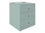 Möbelix , Jadegrün , Kunststoff, Glas, Textil, Holzwerkstoff , 3 Schublade(n) Schubladen , 48x56x45.5 cm , Soft-Close-System ,