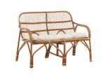 Gardenson , Naturfarben , Holz , Rattan , 130x93x82 cm , Gartenmöbel, Loungemöbel, Outdoor-Sofas