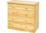 Livetastic , Naturfarben , Holz , Kiefer , massiv , 4 Schublade(n) Schubladen , 79x75x40 cm , Kleinmöbel, Kommoden, Kommoden