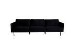 Livetastic , Schwarz , Textil , 260x78x80 cm , Wohnzimmer, Sofas & Couches, Sofas, 3er Sofas
