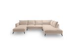 Mid.you , Beige , Textil , Füllung: Kaltschaum , U-Form , 361x168 cm , Made in EU, FSC MIX ,