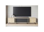 P & B , Schwarz, Eiche Artisan , Holzwerkstoff , 180x40x33 cm , FSC , stehend ,