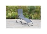 Gardenson , Graphitfarben, Grau , Metall, Textil , Uni , Füllung: Polyetherschaumkern , 67x116x154 cm , stufenlos verstellbar , Gartenmöbel, Gartenliegen, Sonnenliegen