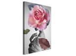 artgeist , Braun, Pink , Holz, Textil , Kiefer , rechteckig , 80x120x1.2 cm , Keilrahmen ,