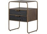 Livetastic , Messingfarben , Metall , 2 Schublade(n) Schubladen , quadratisch , 38x62x45 cm , Stauraum ,