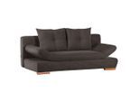 Livetastic , Schlammfarben , Textil , Buche , massiv , Füllung: Schaumstoff , 200x75x92 cm , Stoffauswahl, Liegefunktion, Schlafen auf Sitzhöhe, Rücken echt ,