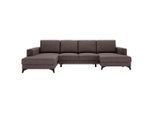 Livetastic , Braun , Textil , Füllung: Schaumstoff , Ottomane rechts, U-Form , 339x190 cm , Made in EU , Liegefunktion ,