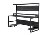 Livetastic , Schwarz , Metall, Holzwerkstoff , rechteckig , 70x148x180 cm , Büromöbel, Schreibtische, Schreibtische