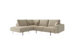 Livetastic , Cappuccino , Textil , Füllung: Daunen, Silikon , Ottomane links, L-Form , 280x223 cm , Made in EU , Rücken echt , Wohnzimmer, Sofas & Couches, Wohnlandschaften, Ecksofas