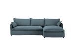 Livetastic , Blau , Textil , Füllung: Schaumstoff, Polyester , Ottomane rechts, L-Form , 295x165 cm , Rücken echt ,