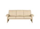 Livetastic , Beige , Leder , Echtleder , Rindleder , 214x90x88 cm , Made in EU , Lederauswahl, Rücken echt ,