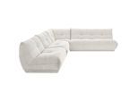 Livetastic , Weiß , Textil , Ottomane rechts, L-Form, einzeln stellbar , 315x285 cm , Made in EU , Rücken echt, individuell planbar ,